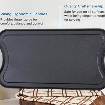 Viking Culinary Cast Iron Reversable Pre-seasoned Griddle, 20 inch