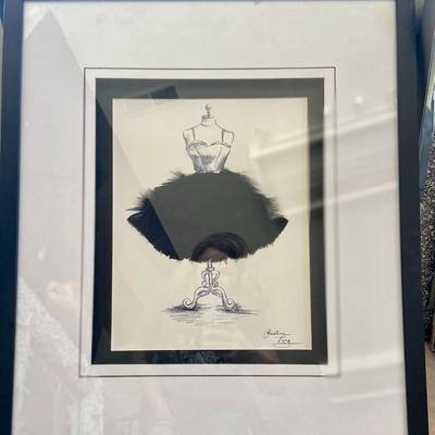 Two dimenional framed ballerina picture