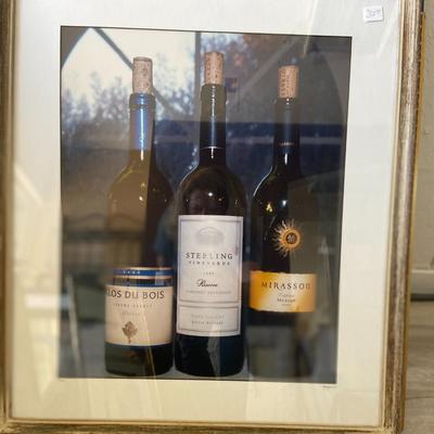 Frame print, California wines