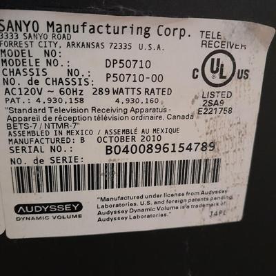 Television receiver with remote,  50" TV