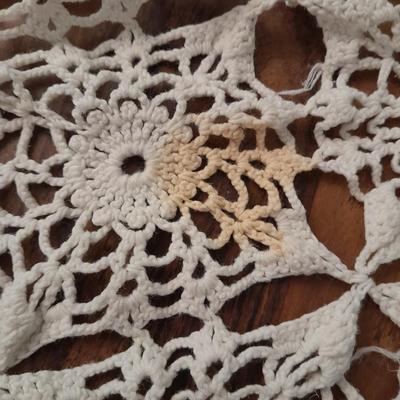White lace tablecloth