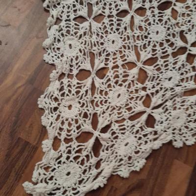 White lace tablecloth