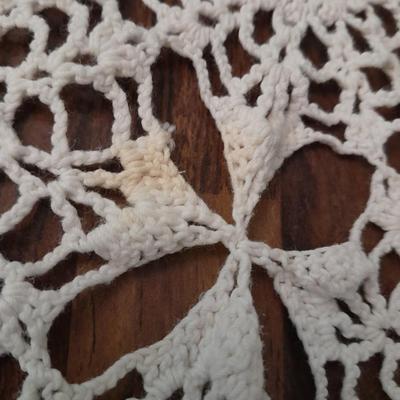 White lace tablecloth