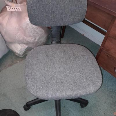 Wooden Stanley office desk with office chair