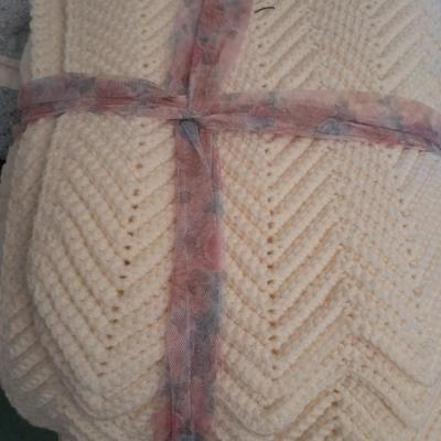 WestPoint Steven Queen comforter, two pillow shams and a Afghan.