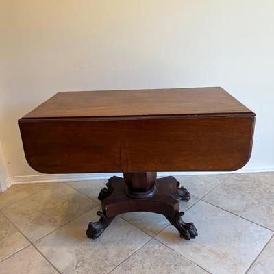 Vintage Drop Leaf Claw Foot Table & 2 Chairs*Read Details