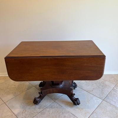Vintage Drop Leaf Claw Foot Table & 2 Chairs*Read Details