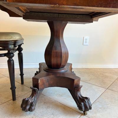 Vintage Drop Leaf Claw Foot Table & 2 Chairs*Read Details