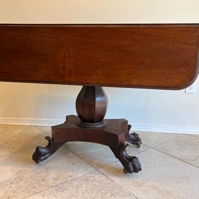 Vintage Drop Leaf Claw Foot Table & 2 Chairs*Read Details