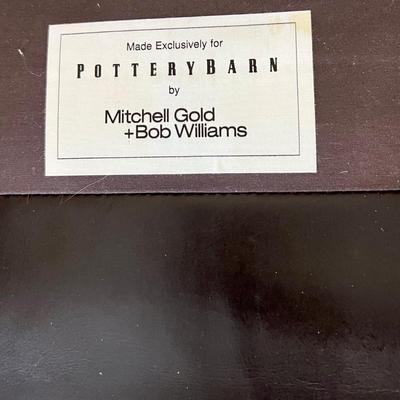 POTTERY BARN MICHAEL GOLD & BOB WILLAMS Leather Chair & Ottoman