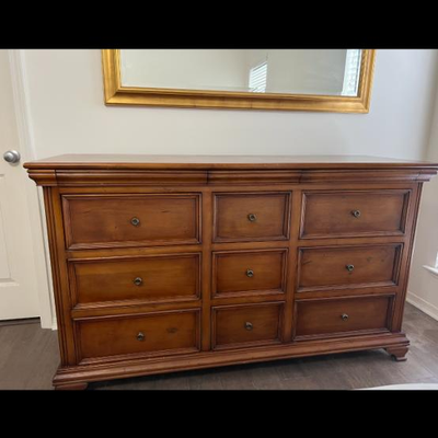 Wooden Dove Tail, 9 Drawer Dresser Plus 3 Hidden Drawers