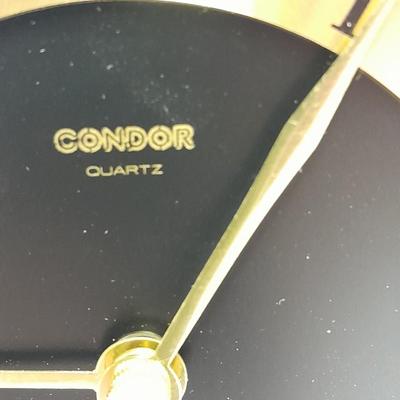 Condor Quartz anniversary clock with glass dome and small little boy blue figure