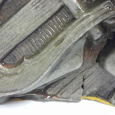 Cast Metal Art Nouveau Figurine of Muse with Harp circa 1920s