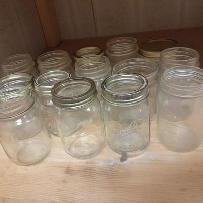 14 glass canning jars (1)