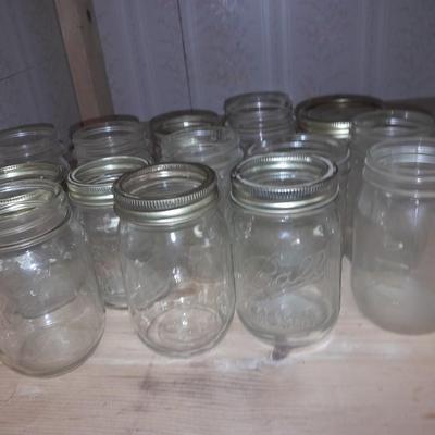 14 glass canning jars (1)