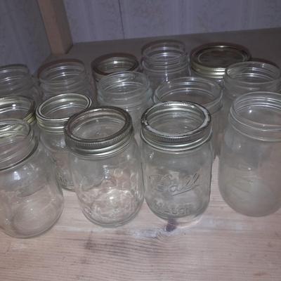 14 glass canning jars (1)