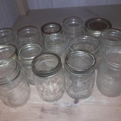 14 glass canning jars (1)