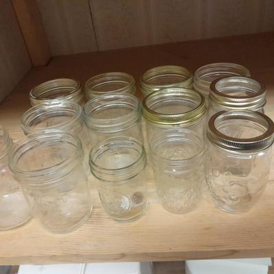 14 glass canning jars (2)