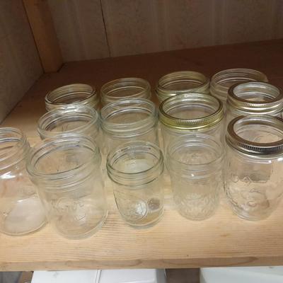 14 glass canning jars (2)