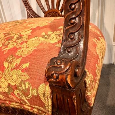 Antique Sheild Back Accent Chair