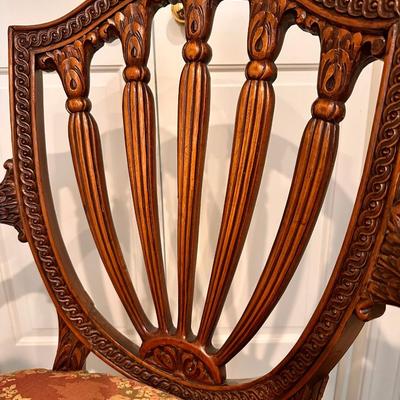 Antique Sheild Back Accent Chair