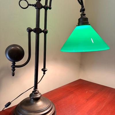 Vintage Brass Desk/Bankers Lamp