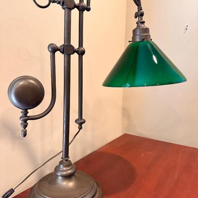 Vintage Brass Desk/Bankers Lamp