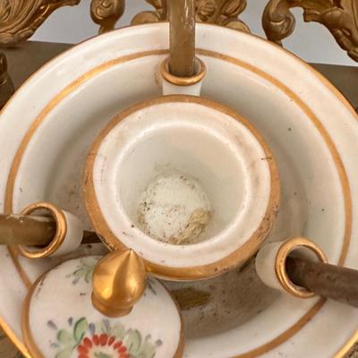Antique Ornate Brass Ink Well