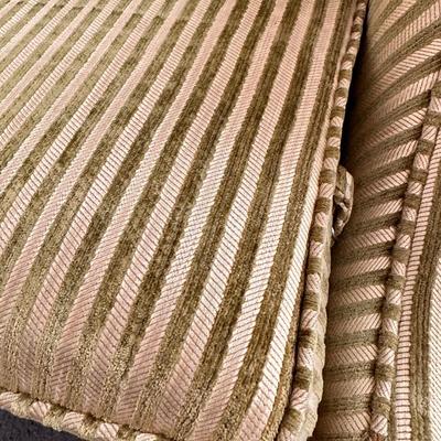 Camel Back Striped Vintage Love Seat