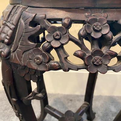 Antique Marble Top Plant Stand