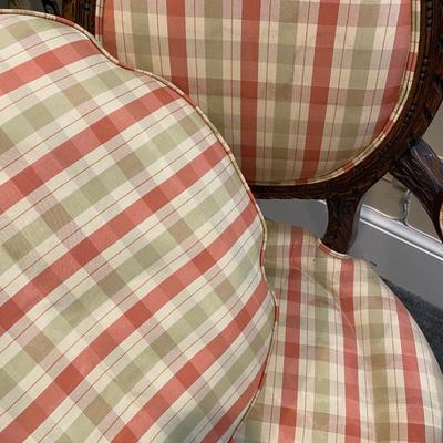 French Louis XVI Style Antique Upholstered Fire Side Chair