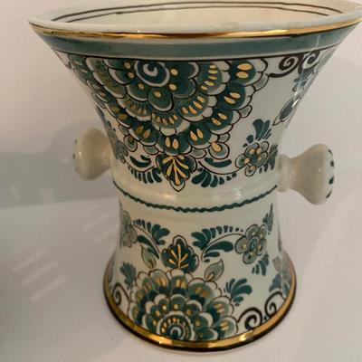 Green Delft Holland Porcelain Lot