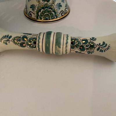 Green Delft Holland Porcelain Lot