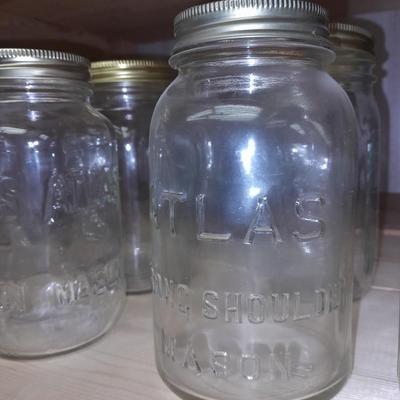14 glass canning jars (4)