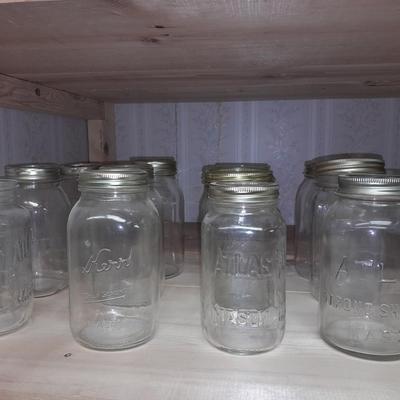 14 glass canning jars (4)
