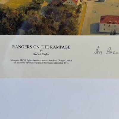 â€œRANGERS ON THE RAMPAGEâ€ SIGNED AND NUMBERED PRINT BY ROBERT TAYLOR