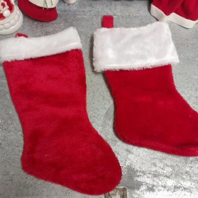 Vintage Empire Blo Mold electric Candle with handmade Mr. and Mrs. Claus