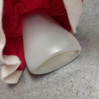 Vintage Empire Blo Mold electric Candle with handmade Mr. and Mrs. Claus