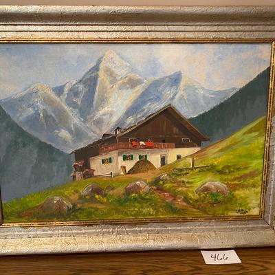 Beautiful Mountain Painting By Cris