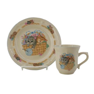 (10 pcs) Purrfect Friends Kitten Stoneware Set