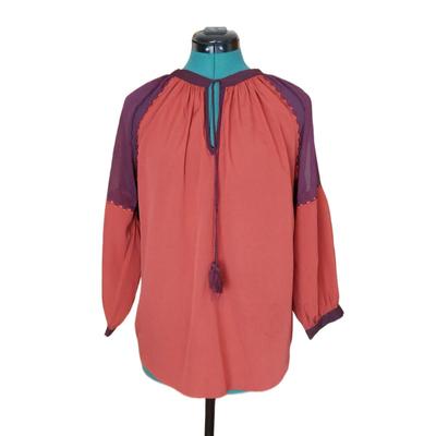 Orange and Purple Blouse M
