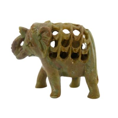 Hand-Carved Indian Stone Elephants