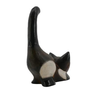 Painted Wooden Cat