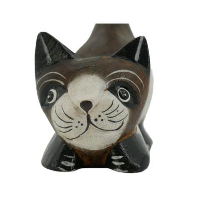 Painted Wooden Cat