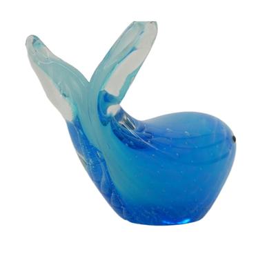 Blue Whale Glass Paperweight