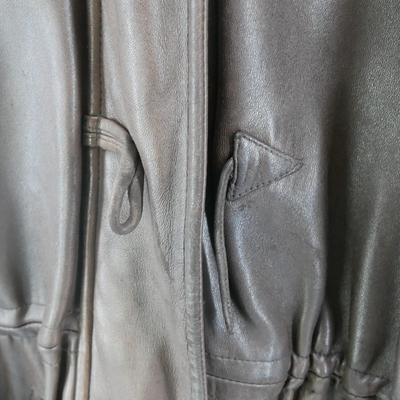 Andrew Marc Leather and Coyote Fur Jacket