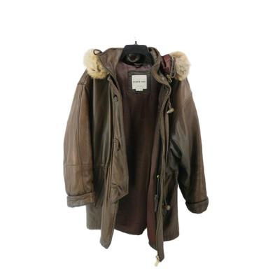 Andrew Marc Leather and Coyote Fur Jacket