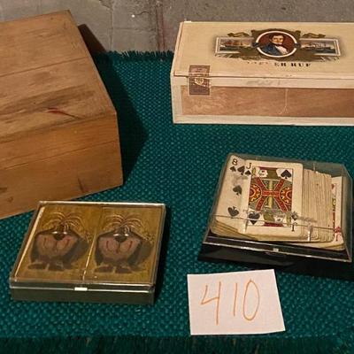 Boxes and Playing Cards
