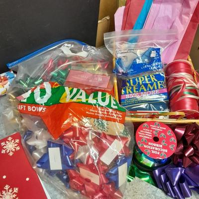 Christmas and other Holiday wrapping, Greeting cards, bows ribbon and more