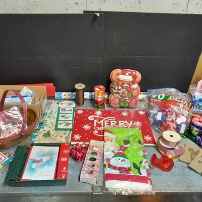 Christmas and other Holiday wrapping, Greeting cards, bows ribbon and more